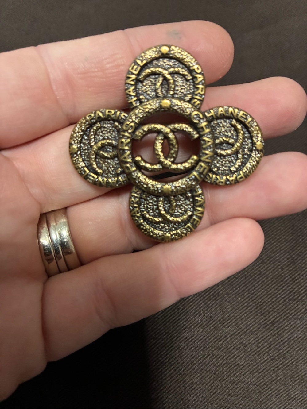 Antique Gold Floral Brooch